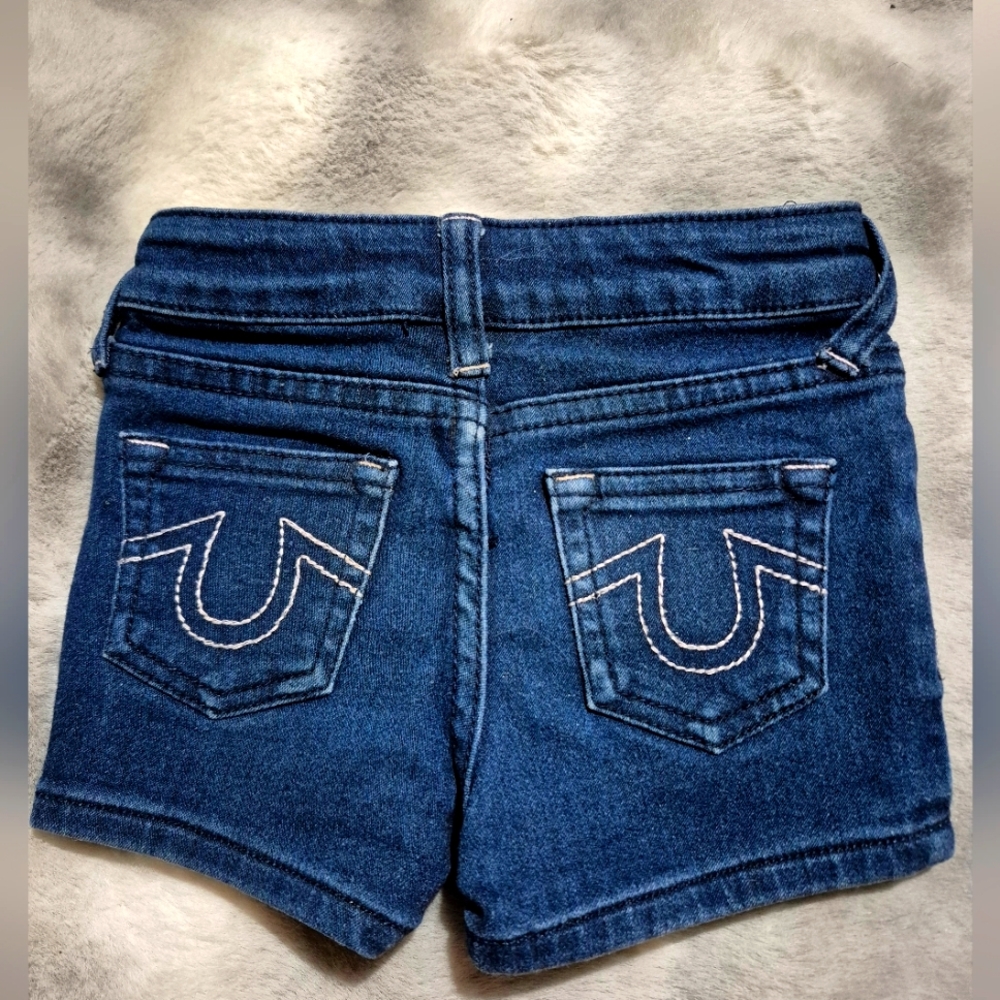 Toddler True Religion Dark Blue Jean Shorts